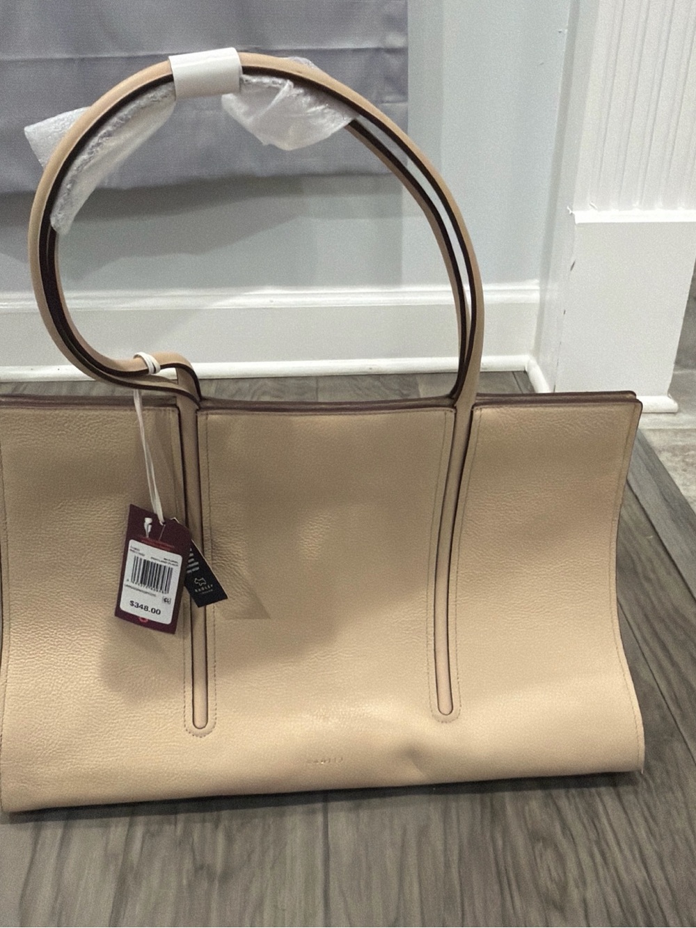 RADLEY LONDON Beige Leather Tote with Contrast Trim
